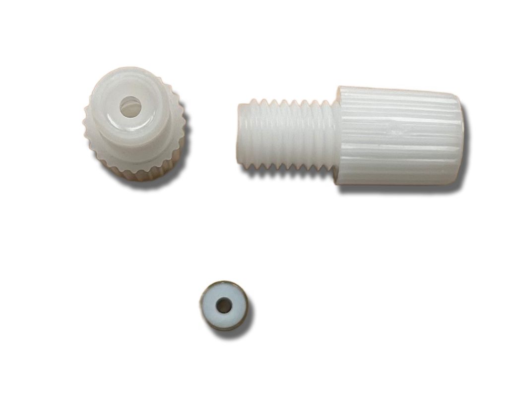 Click-N-Seal fitting and ferrule for PTFE tubing